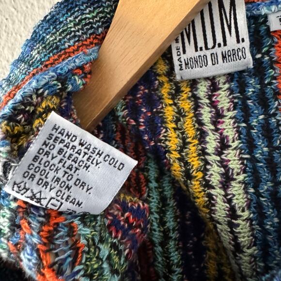 Vintage Mondo di Marco M.D.M Mens Sweater Abstract Made in Italy Sz LARGE (52) - Picture 13 of 13